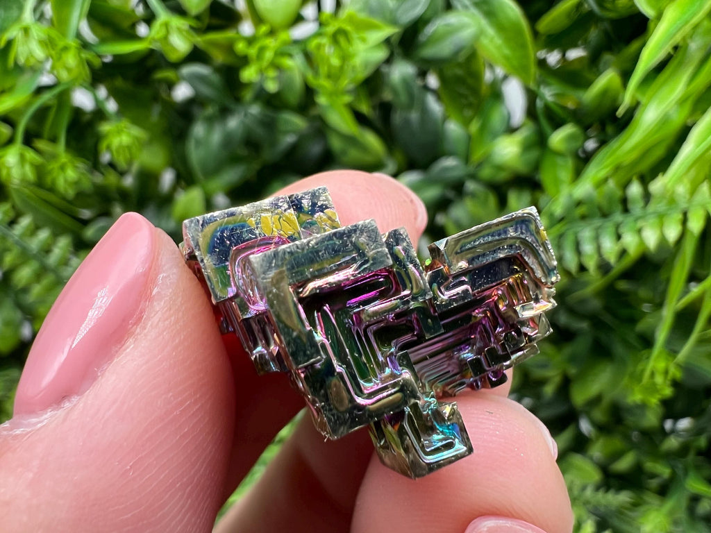 Rainbow Bismuth Crystal: Rare Gemstone Specimen, 16 grams