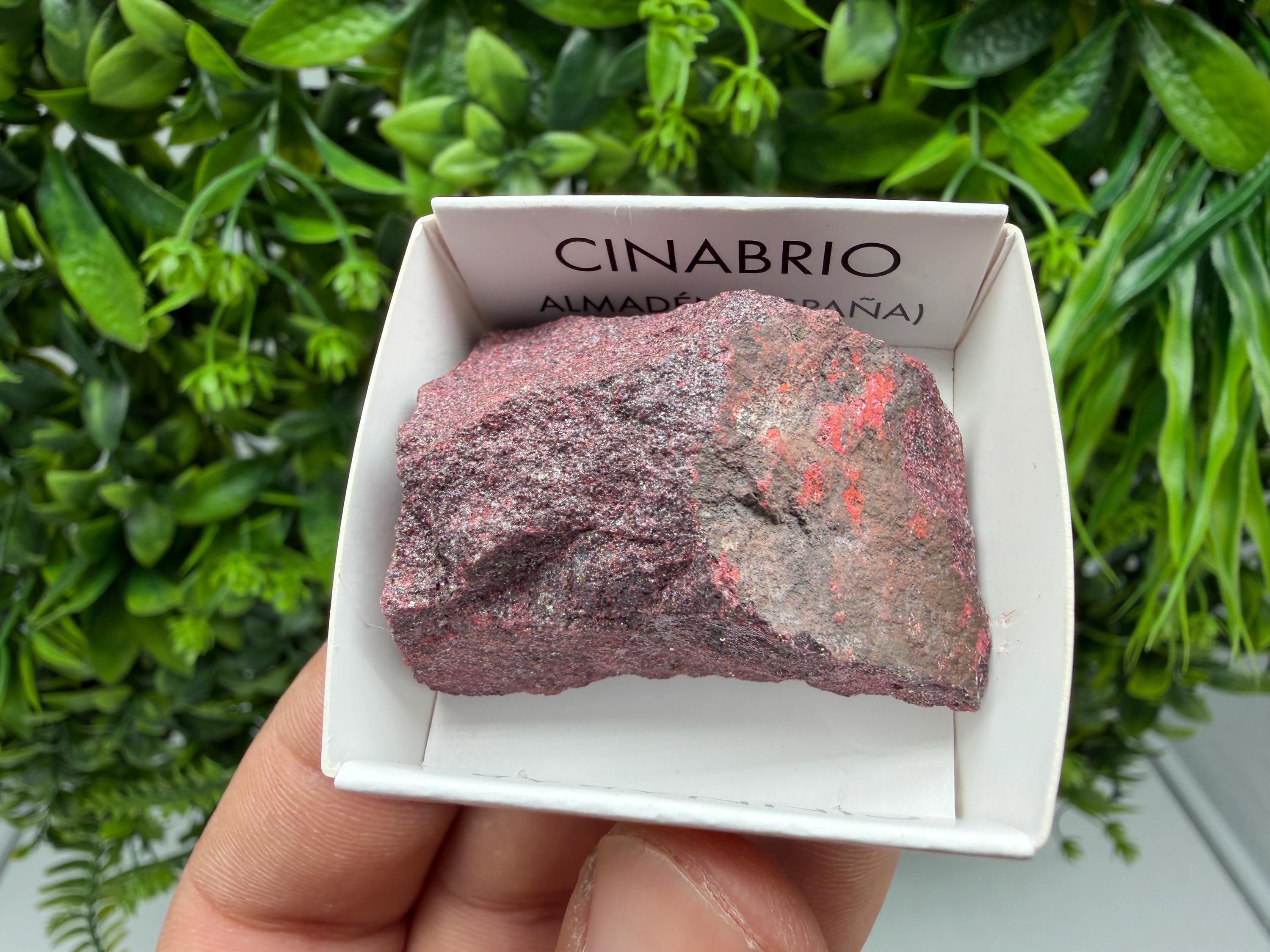 Red Cinnabar Crystal Specimen: Raw Mineral from Almaden, Spain