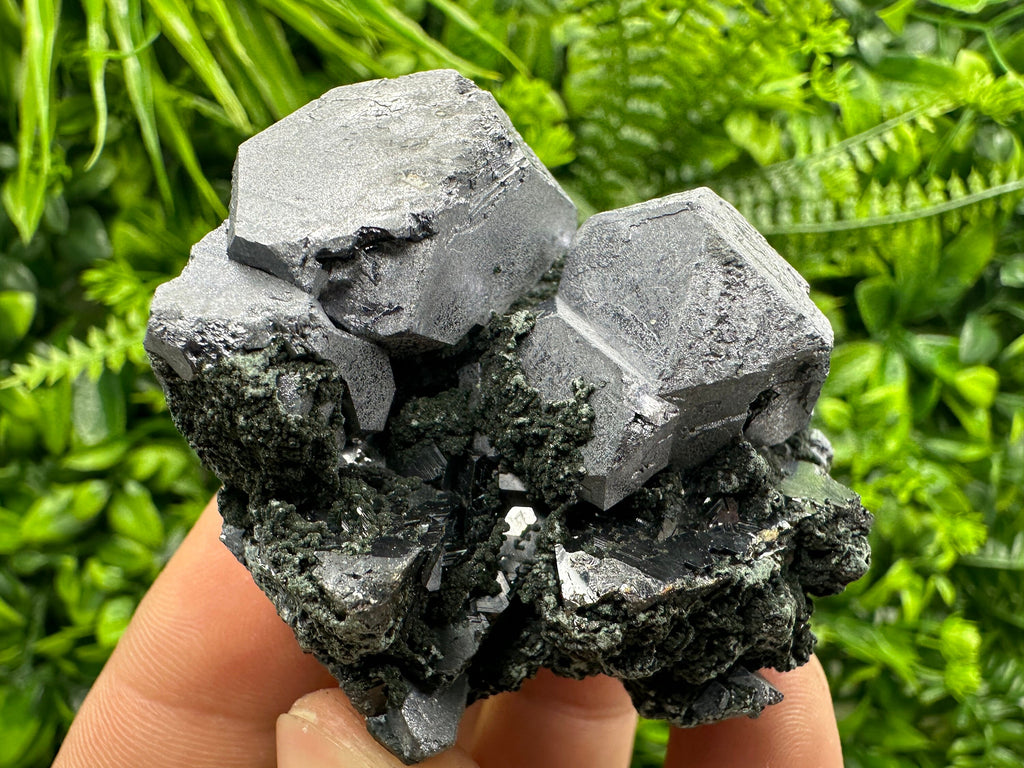 Galena Sphalerite Chlorite Crystal Cluster, Bulgaria Mineral Specimen