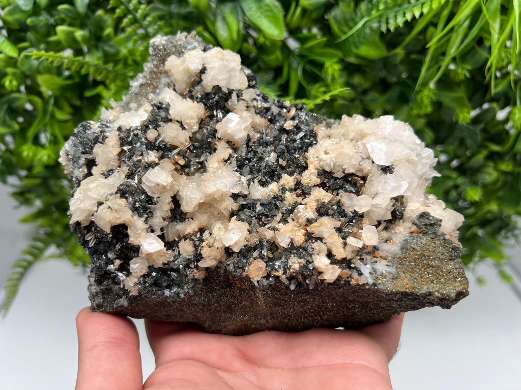 Wonderful Calcite on Quartz white Sphalerite, from Borieva mine,Bulgaria,natural,collection mineral specimen,Home decor crystal,gift,healing
