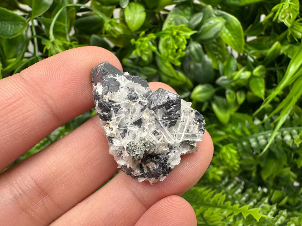 Galena Spinel with Quartz and Calcite, Borieva Mine Mineral Specimen