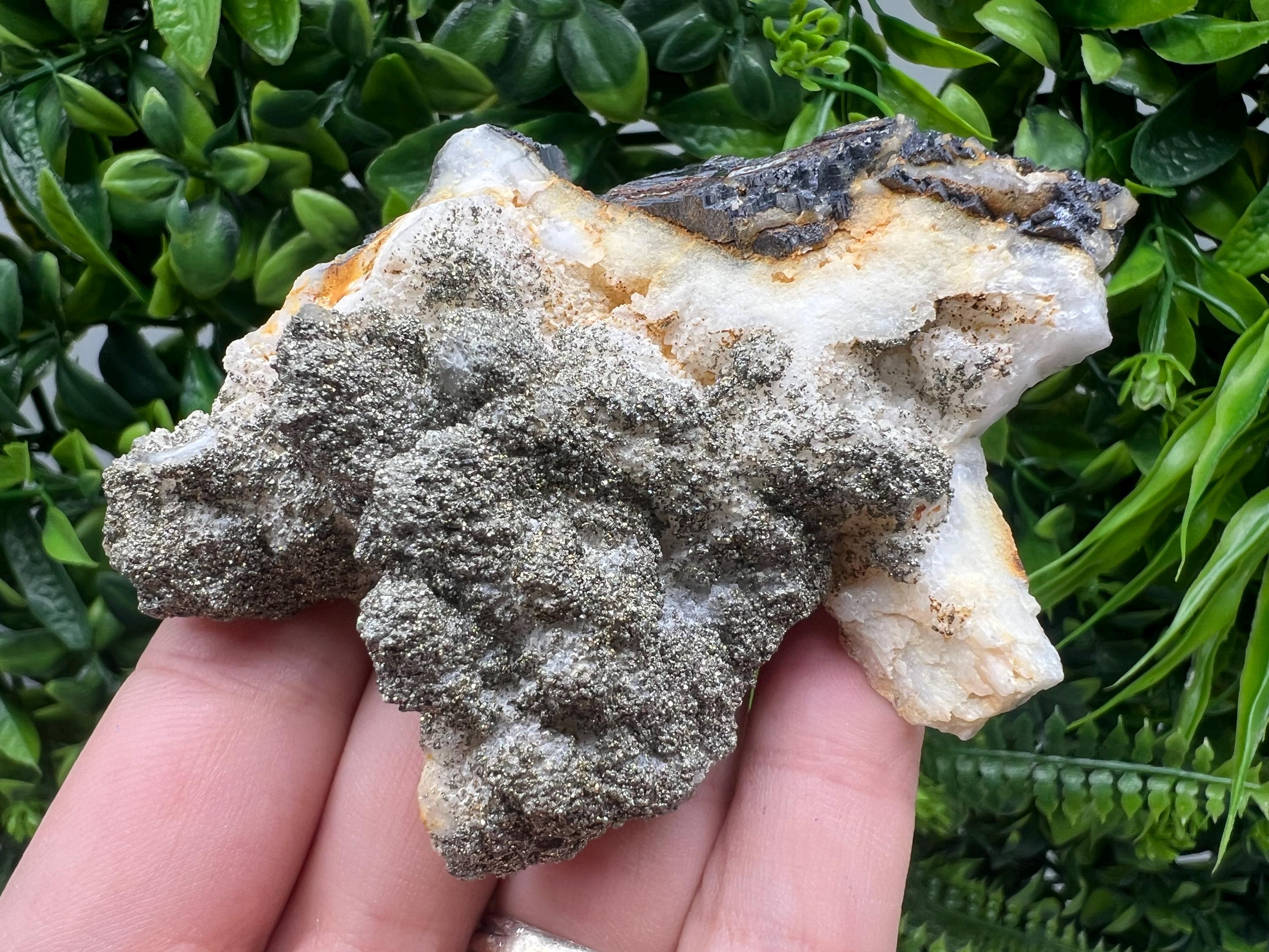 Barite,Marcasite on Chalcedony,from Androvo mine,Bulgaria,natural minerals souvenir,collection crystal,rare Barite cluster,gift,home