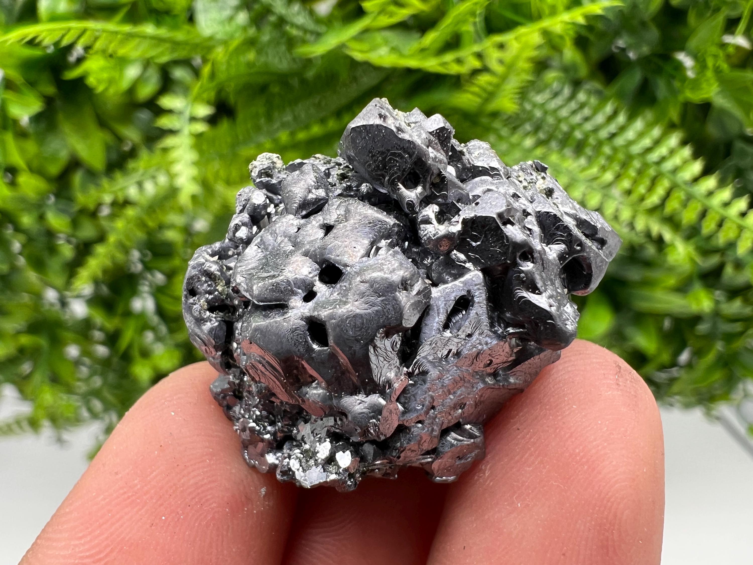 Skeletal Galena on Quartz, Borieva Mine Mineral Specimen