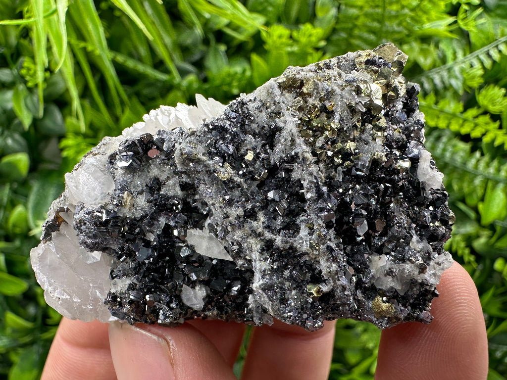 Galena Sphalerite Calcite on Quartz, Borieva Mine Bulgaria