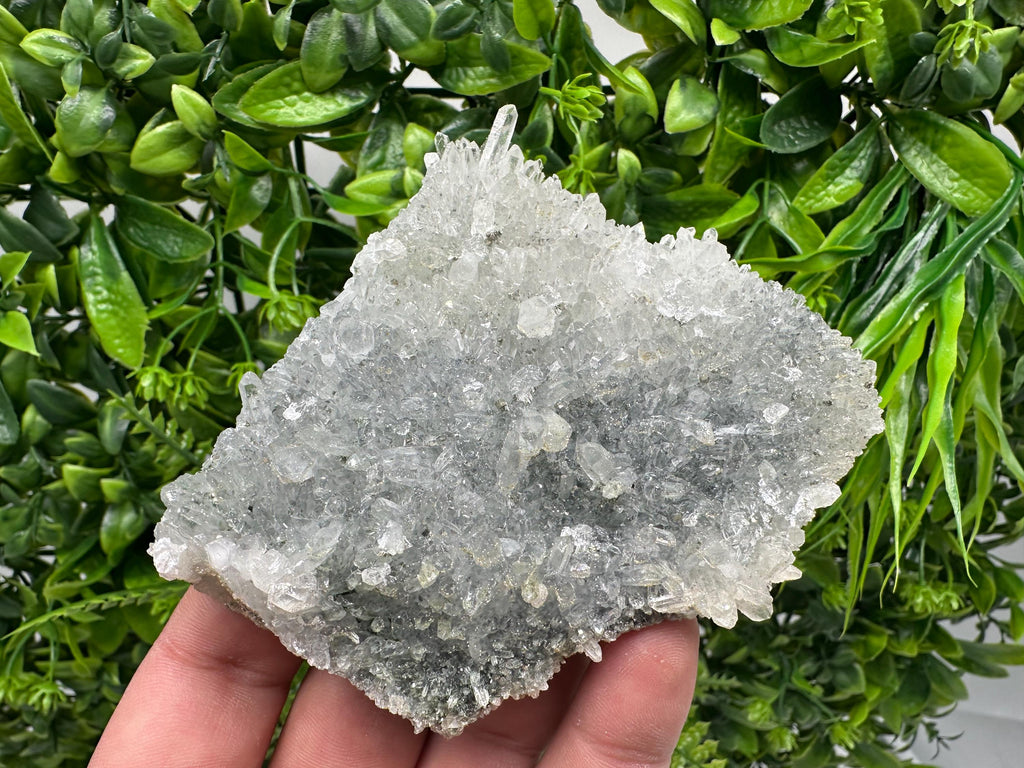 Chlorite Quartz Cluster: Bulgarian Mineral Specimen, Home Decor Stone