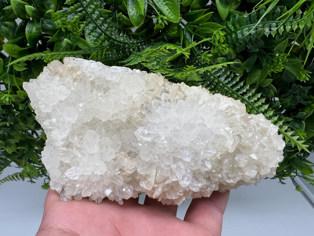 Limonite Quartz Cluster with Inclusions, Natural Crystal Mineral Specimen
