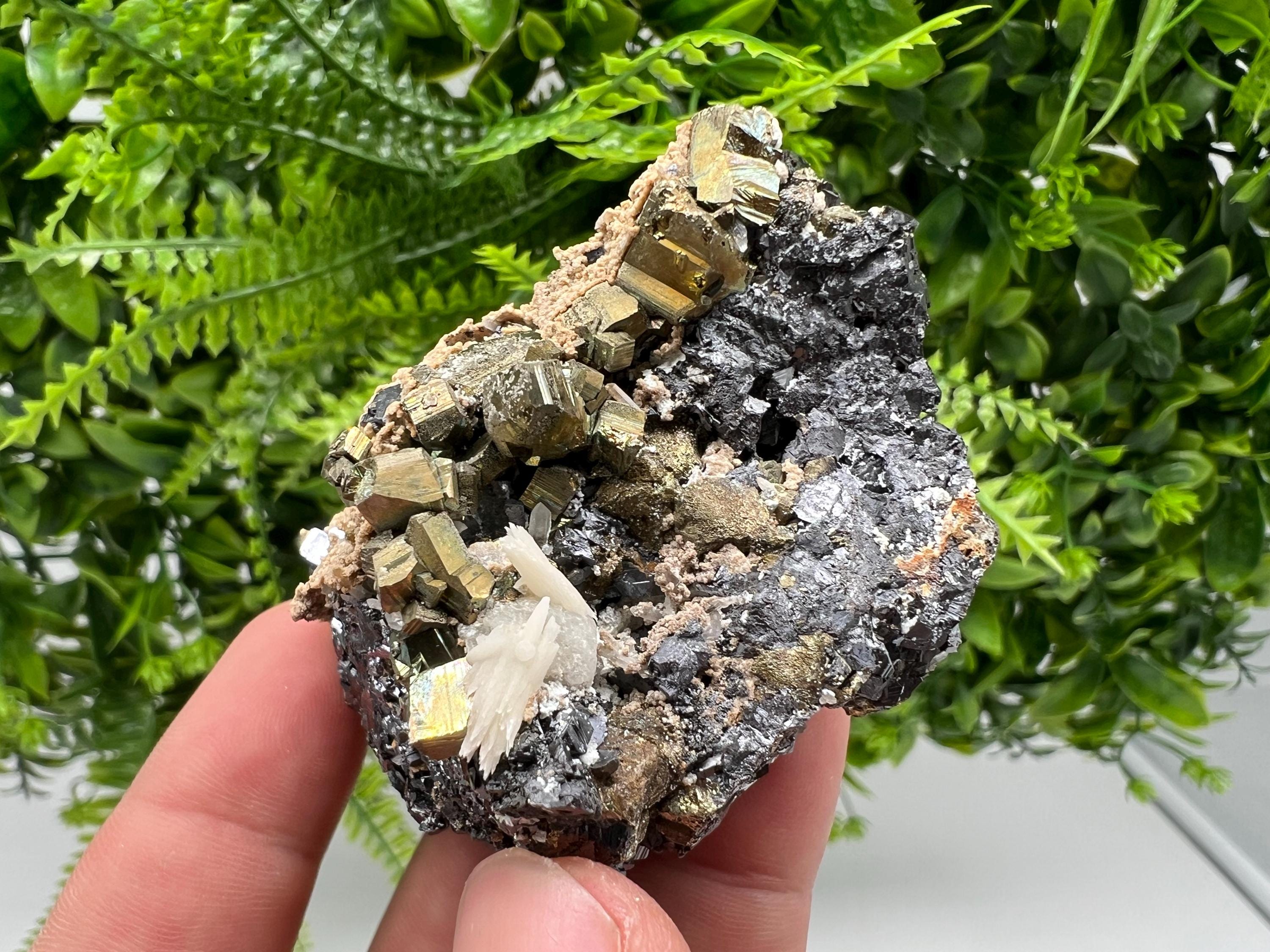 Rainbow Pyrite Siderite Mineral Specimen: Madan Bulgaria Home Decor Stone