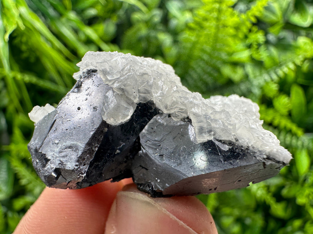 Galena with Calcite Cluster: Natural Mineral Souvenir