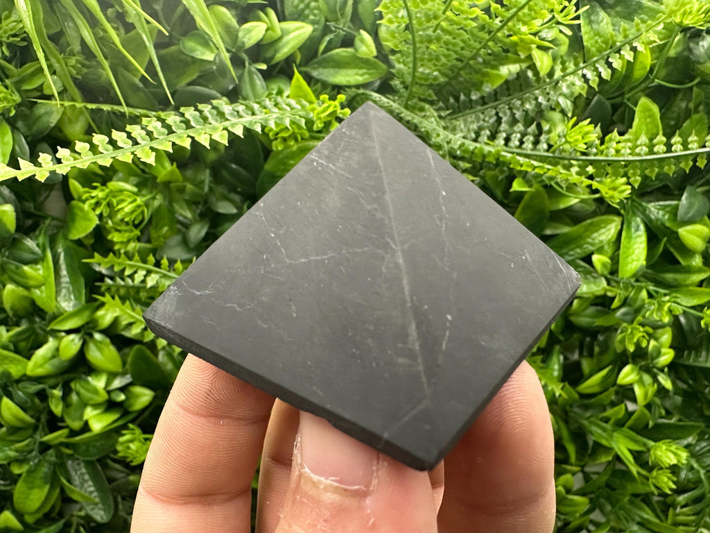 Shungite Pyramid (5cm): EMF & 5G Protection, Healing Crystal