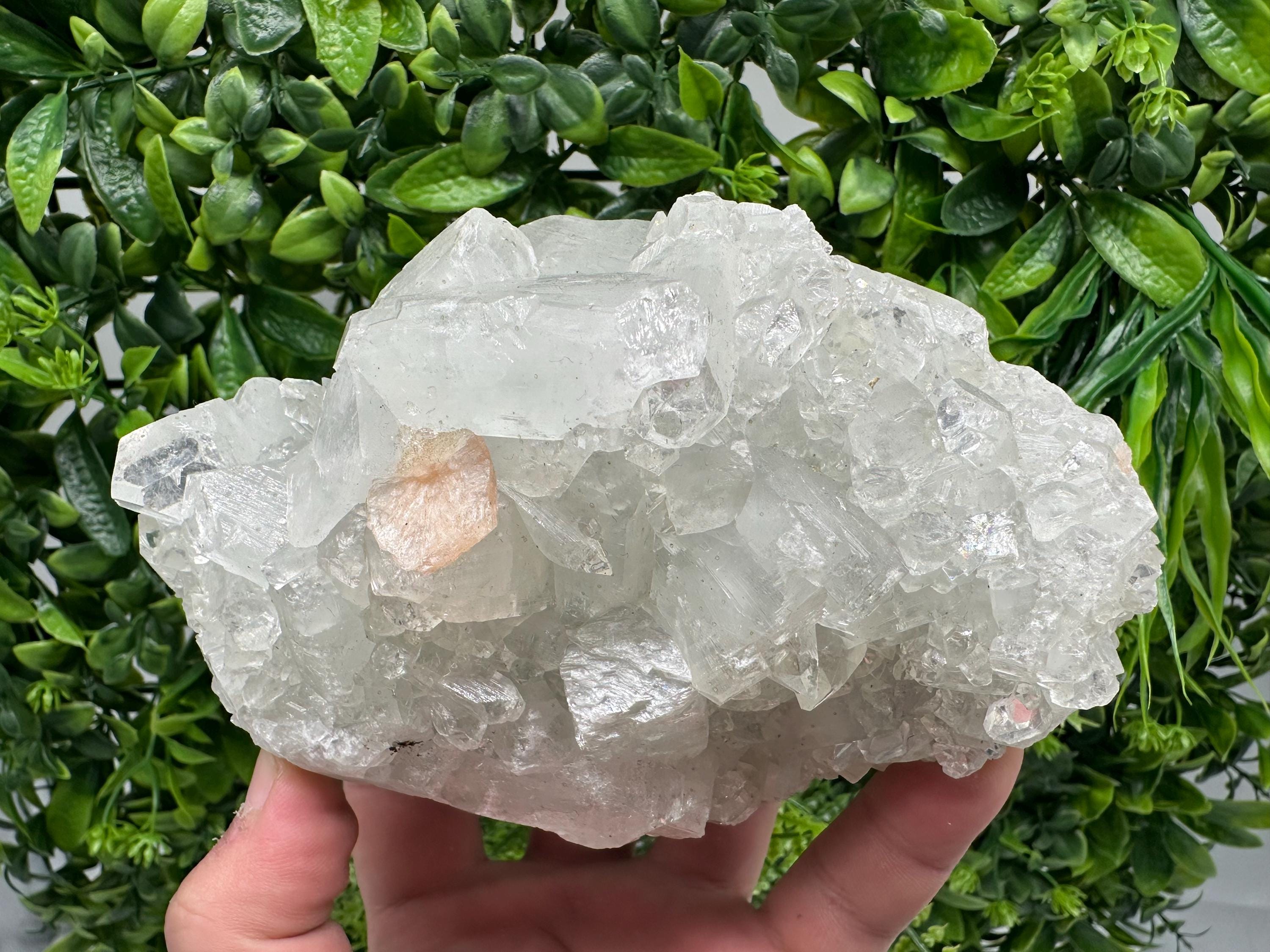 STUNNING Apophyllite,Stilbite,on CHALCEDONY,natural,collection minerals specimen,India ,Mineral,Crystal,Stone Mineral Specimen India Crystal