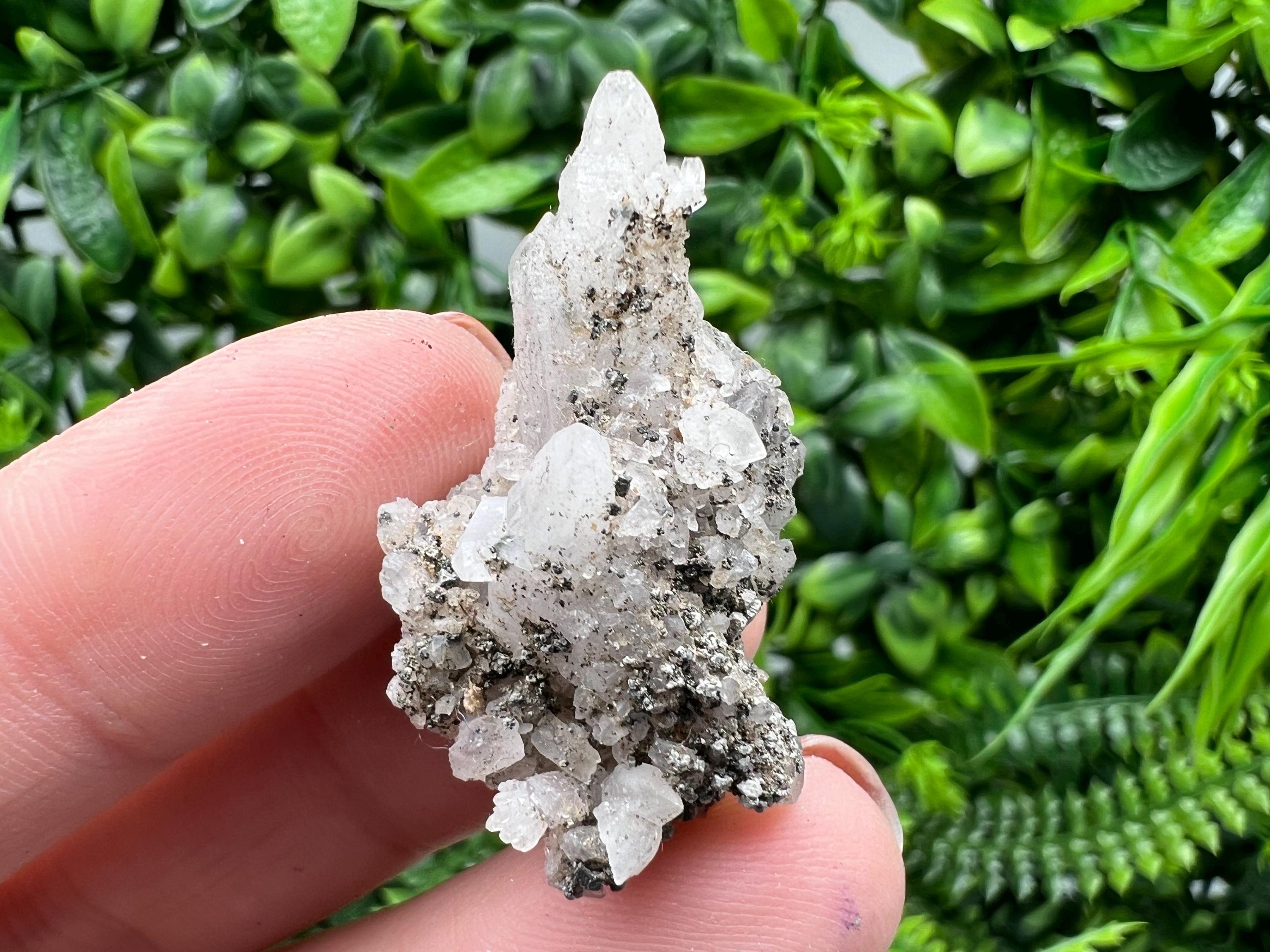 Lovely specimen Green Quartz inclusions Chlorite and Sphalerite/ Natural minerals/ Souvenir crystal gift minerals famous 9th September/Madan