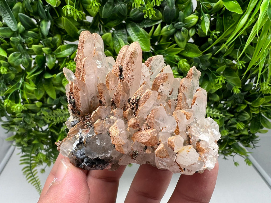 Stunning Quartz covered with iron oxide limonite natural minerals souvenir crystal home decor stone collection minerals September 9th Mine