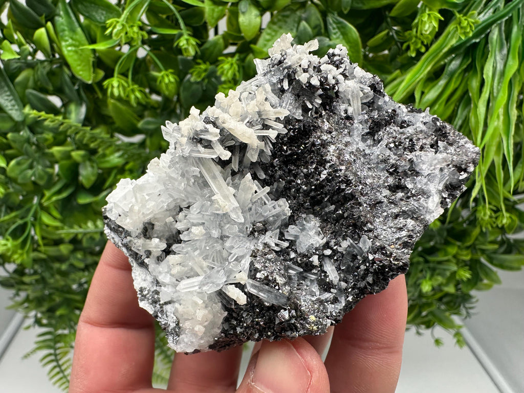 Quartz Calcite Sphalerite Mineral Specimen: Madan Bulgaria Home Decor Stone