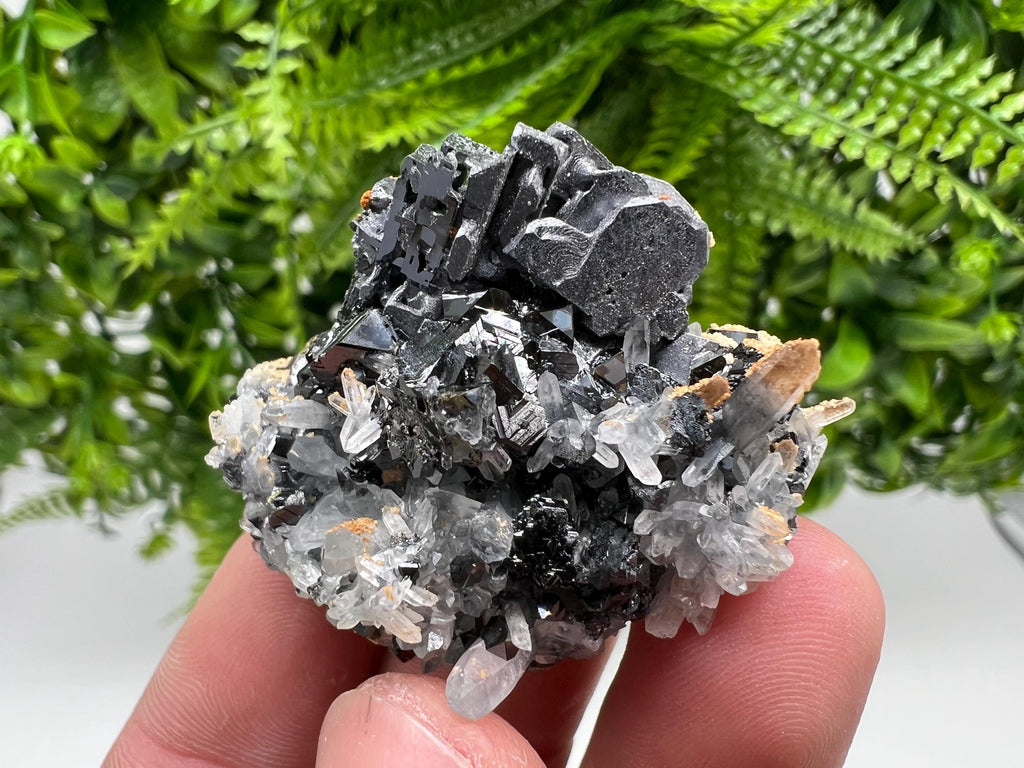 Galena Cluster with Siderite and Quartz, Bulgaria Mineral Specimen