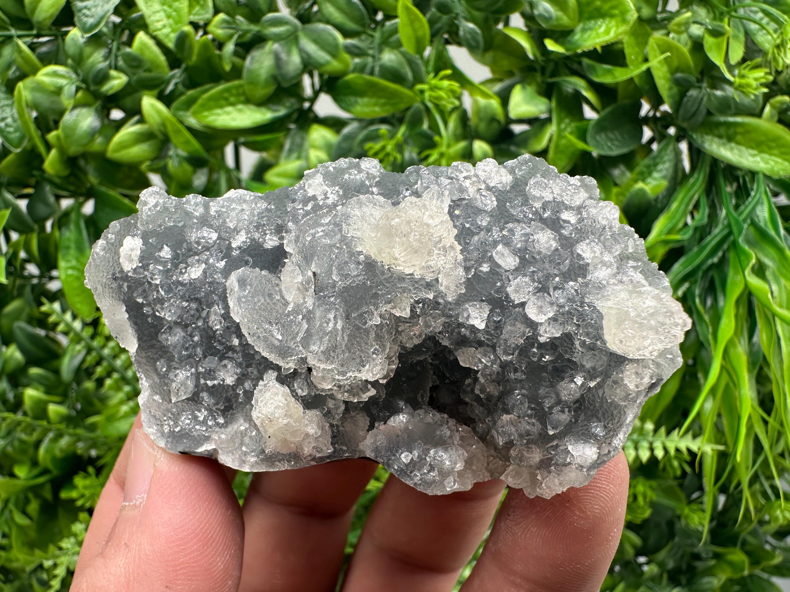 Apophyllite Stilbite on Chalcedony, India Crystal Specimen