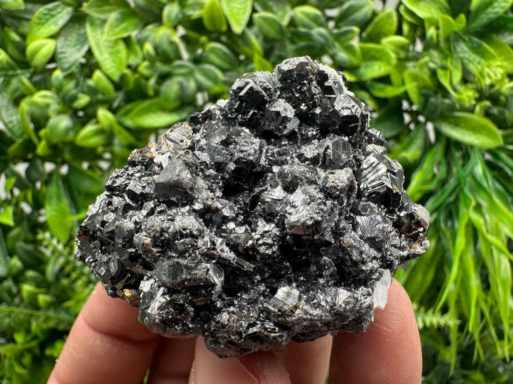 Sphalerite on Green Quartz, Bulgaria Mineral Specimen
