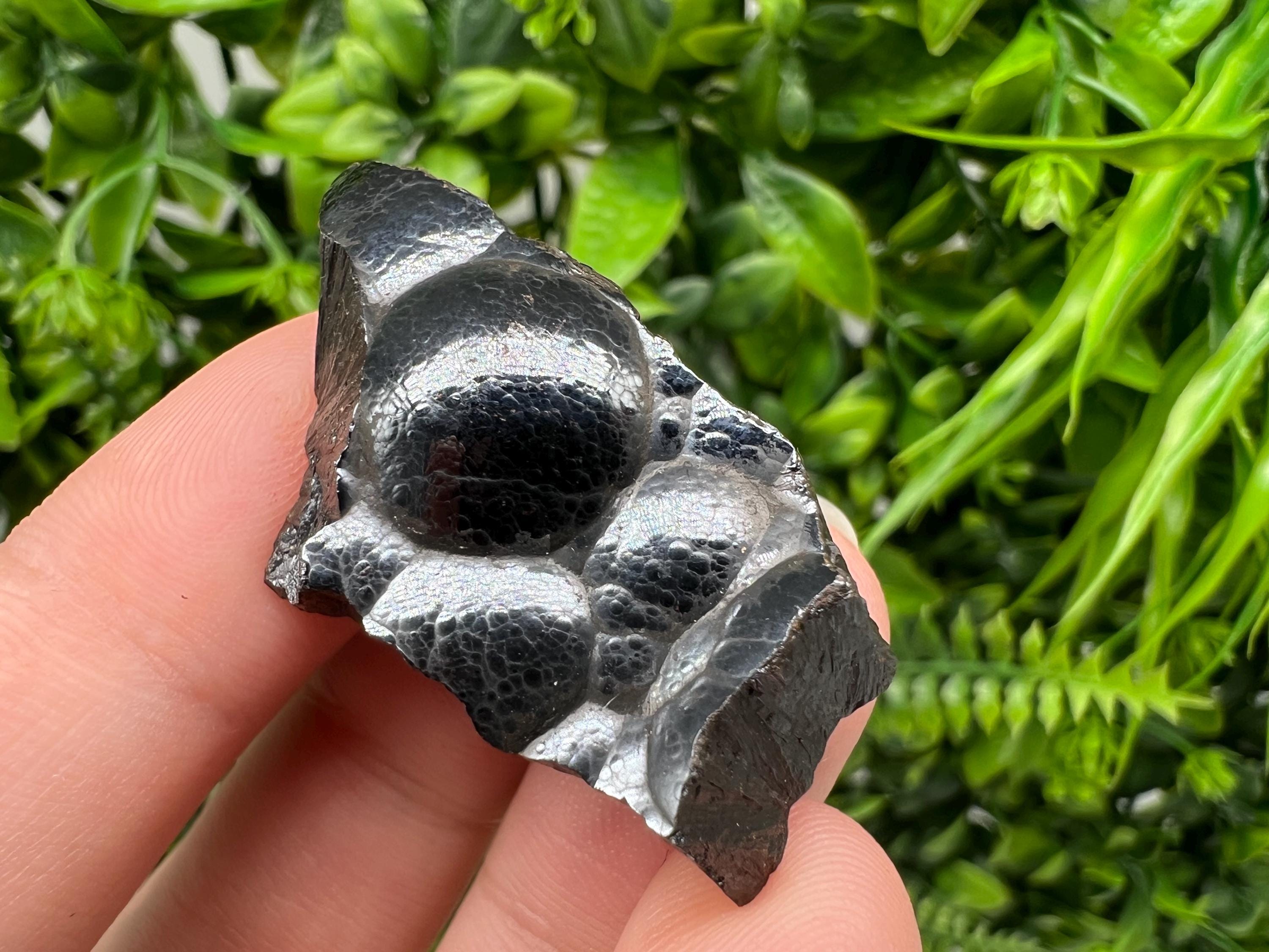 Botryoidal Black Hematite Specimen: Moroccan Crystal, Reiki Chakra Stone