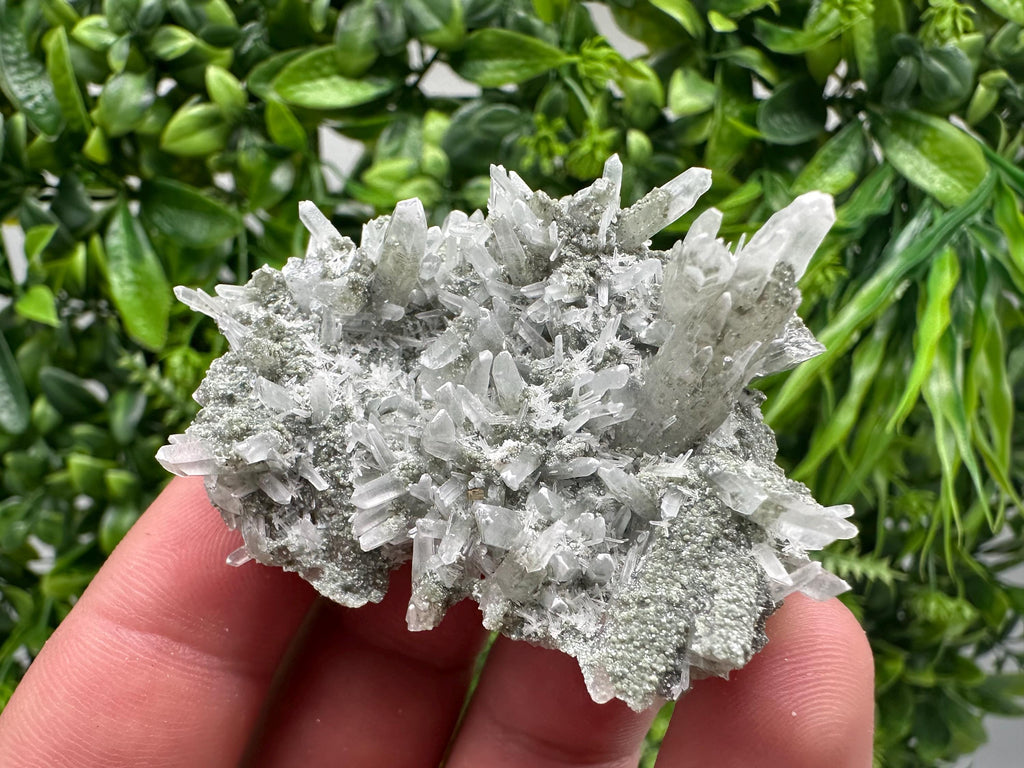 Lovely specimen Green Quartz inclusions Chlorite and Sphalerite/ Natural minerals/ Souvenir crystal gift minerals famous 9th September/Madan