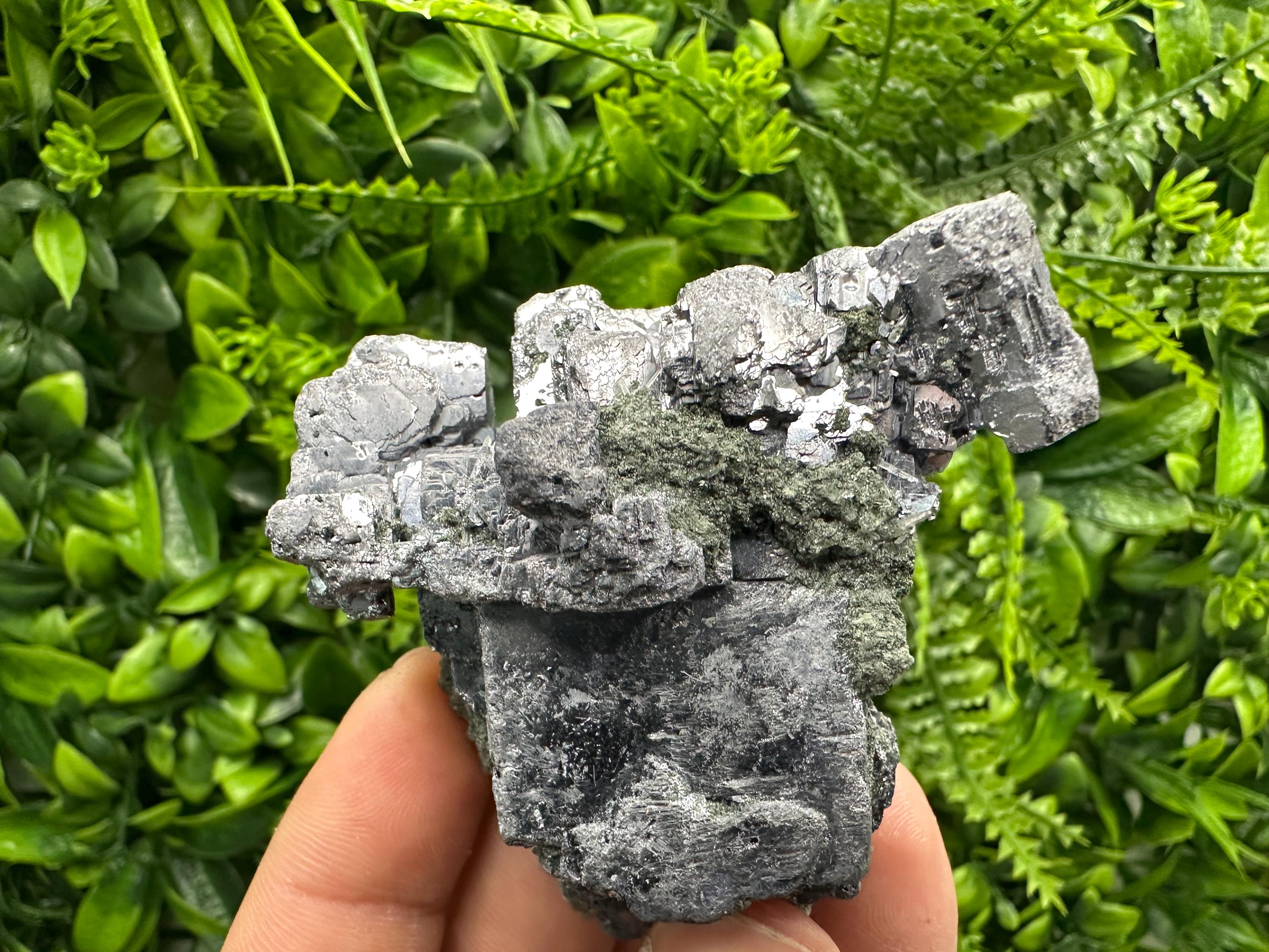 Skeletal Galena Cluster: Natural Mineral Specimen, Home Decor Crystal