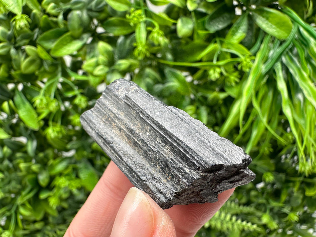 Natural Black Tourmaline Crystal – Raw Protective Stone, Healing Crystal, Grounding Mineral Gift