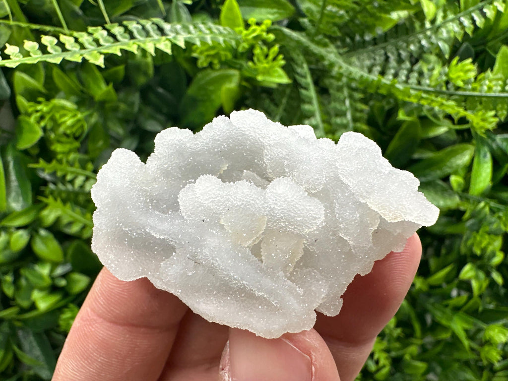 Blue Chalcedony Quartz with Chlorite Inclusions: Home Decor Crystal