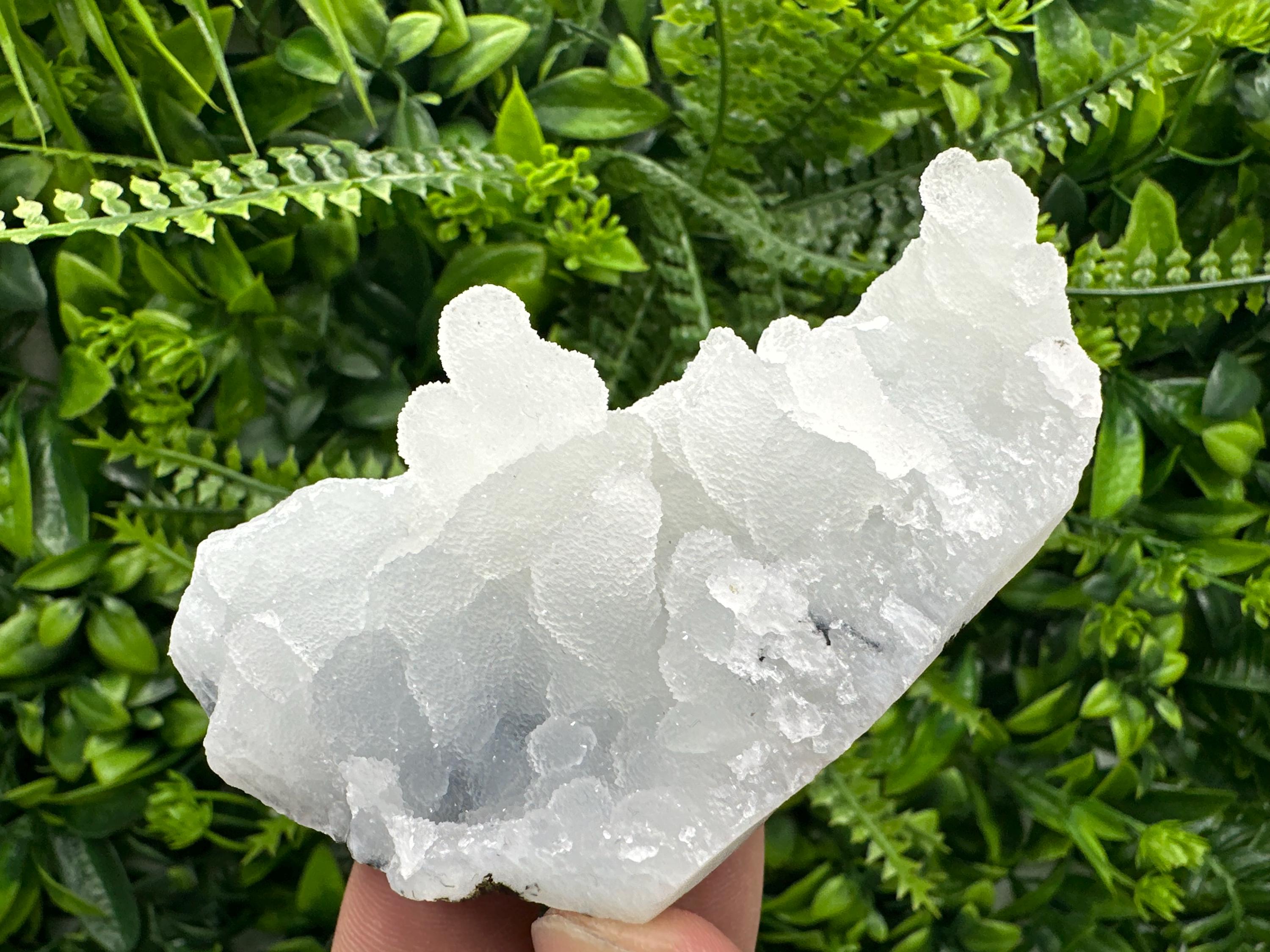 Natural Chalcedony Specimen: India Crystal, Rare Home Decor (10/6/3.5 cm)