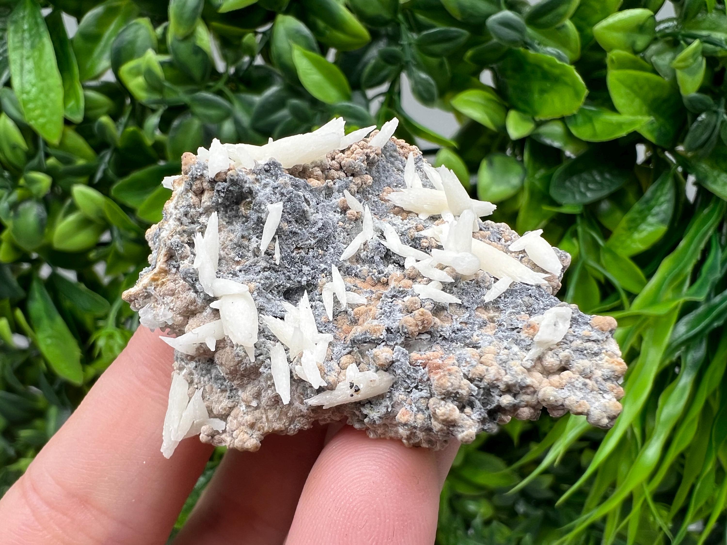 Rare Rainbow Pyrite Calcite Specimen: Madan Bulgaria Mineral Decor