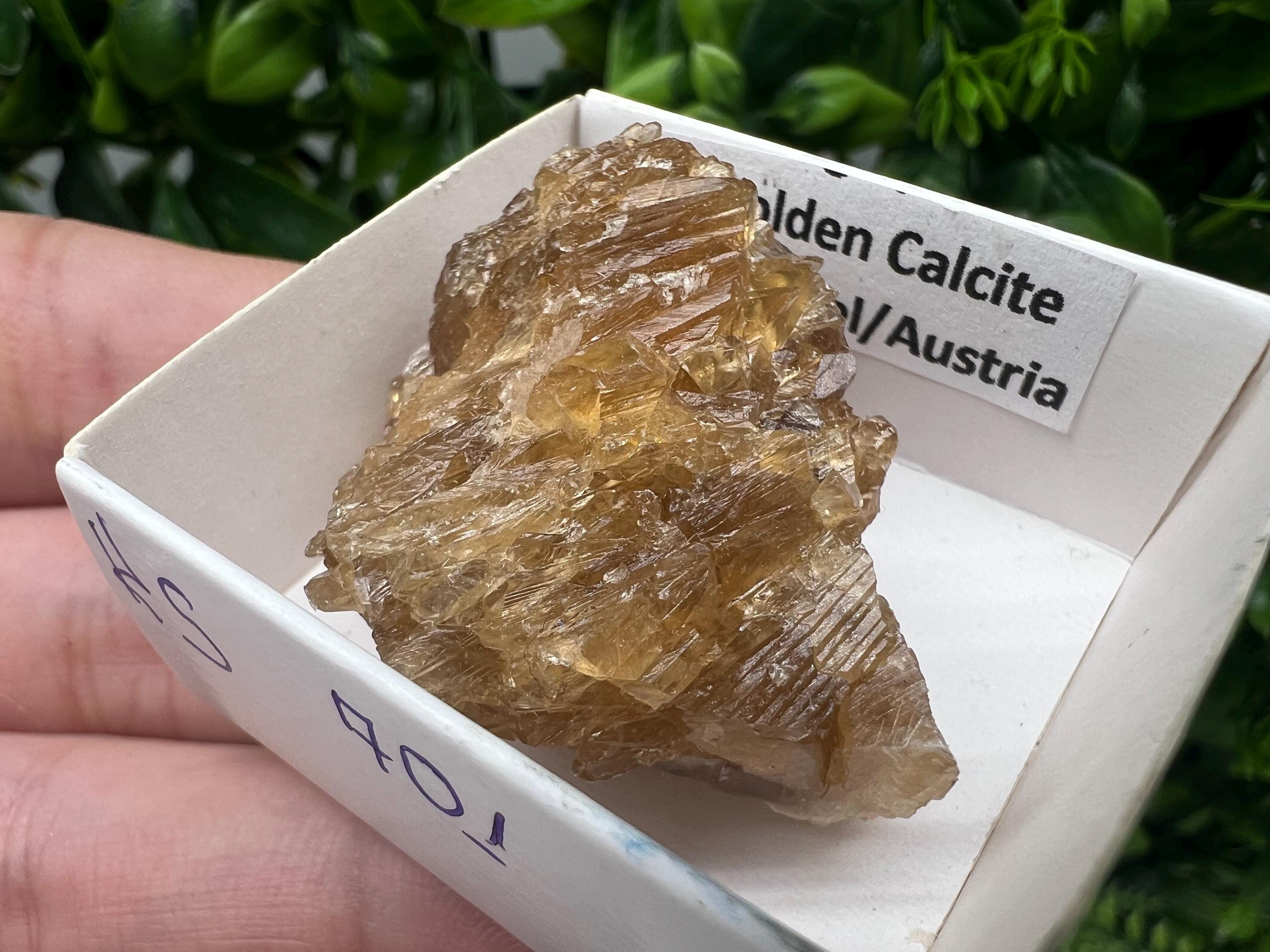 Raw Honey Calcite Stone: Golden Crystal (4/3 cm