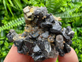 Rainbow Pyrite on Sphalerite with Quartz and Siderite, Collection Specimen