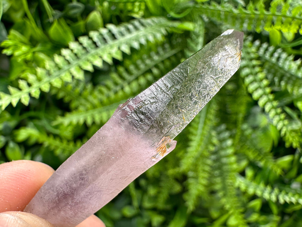 Amethyst Phantom Quartz Crystal, Chalcedony Chlorite Inclusions, Bulgaria