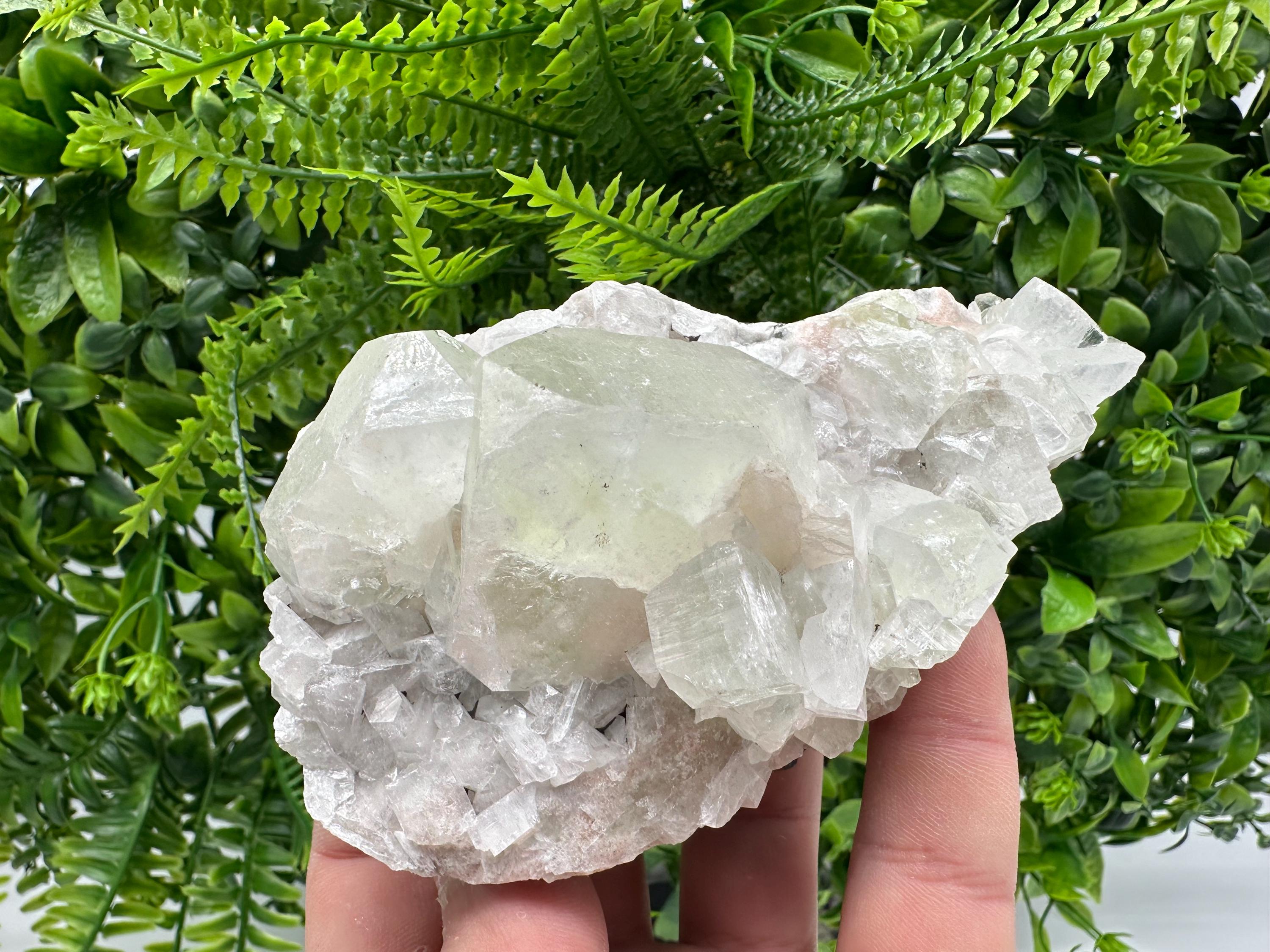 Apophyllite Stilbite on Chalcedony, India Crystal Specimen