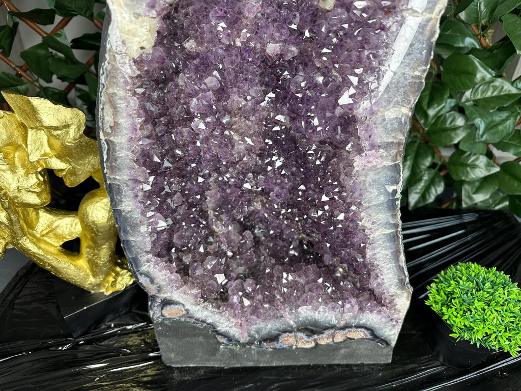 Large Amethyst Geode, Brazil Mineral Specimen, Purple Quartz