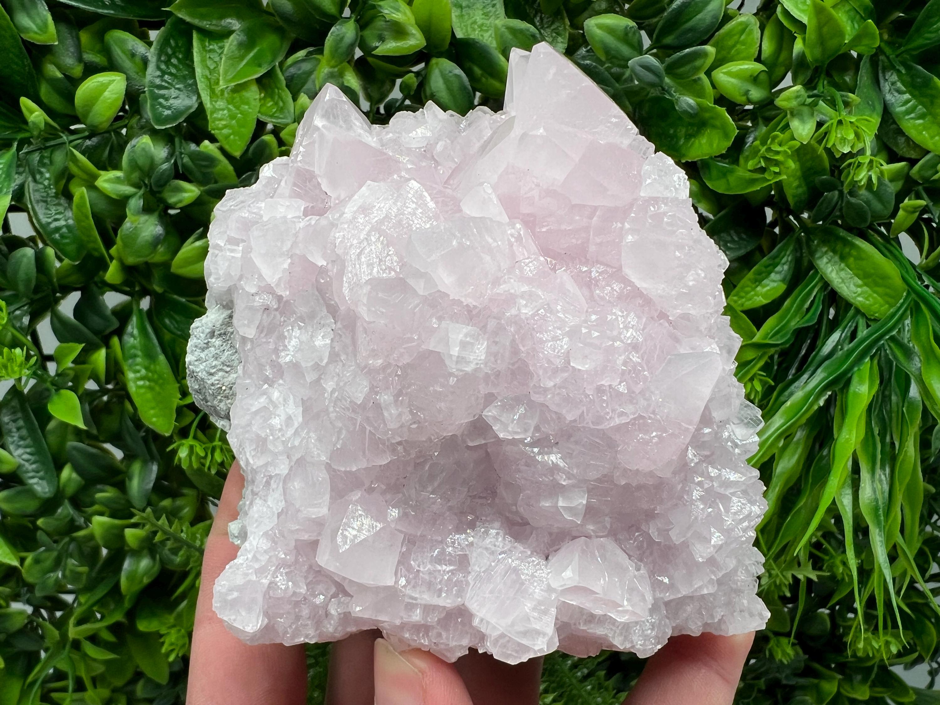 UV Reactive Mangano Calcite Crystal: Androvo Mine Bulgaria