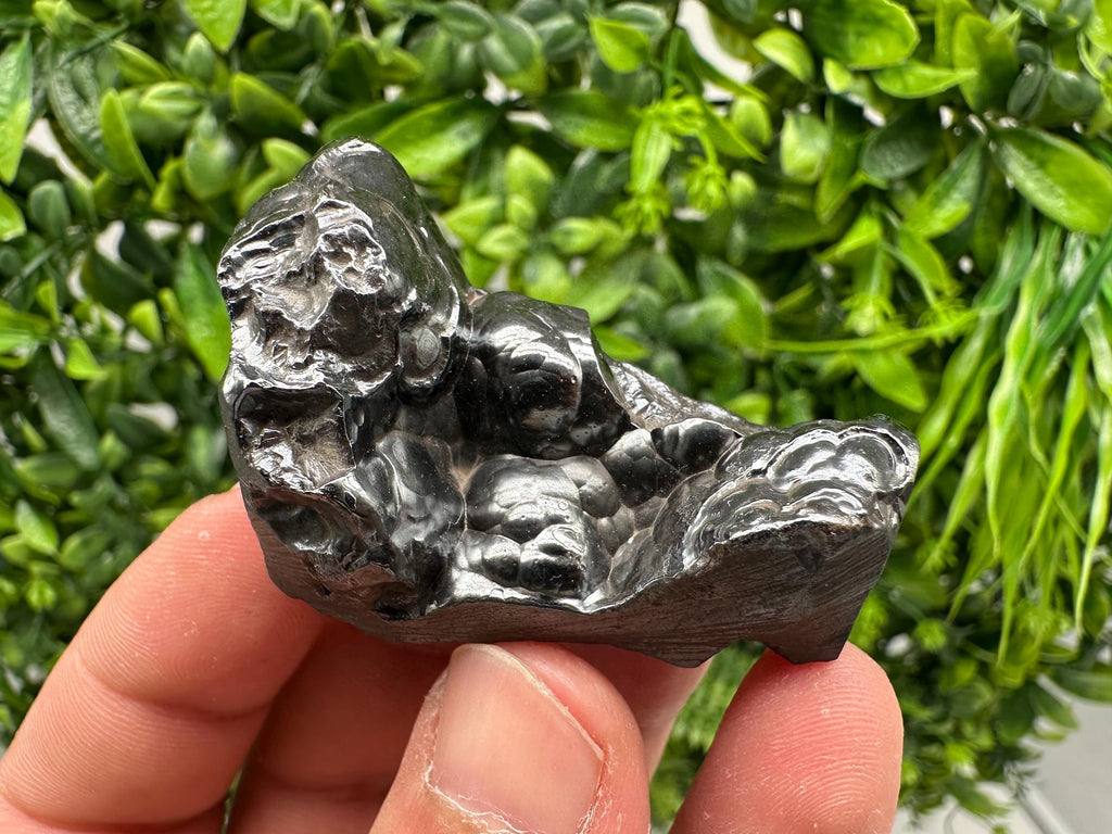 Botryoidal Black Hematite Specimen: Moroccan Crystal for Reiki Chakra