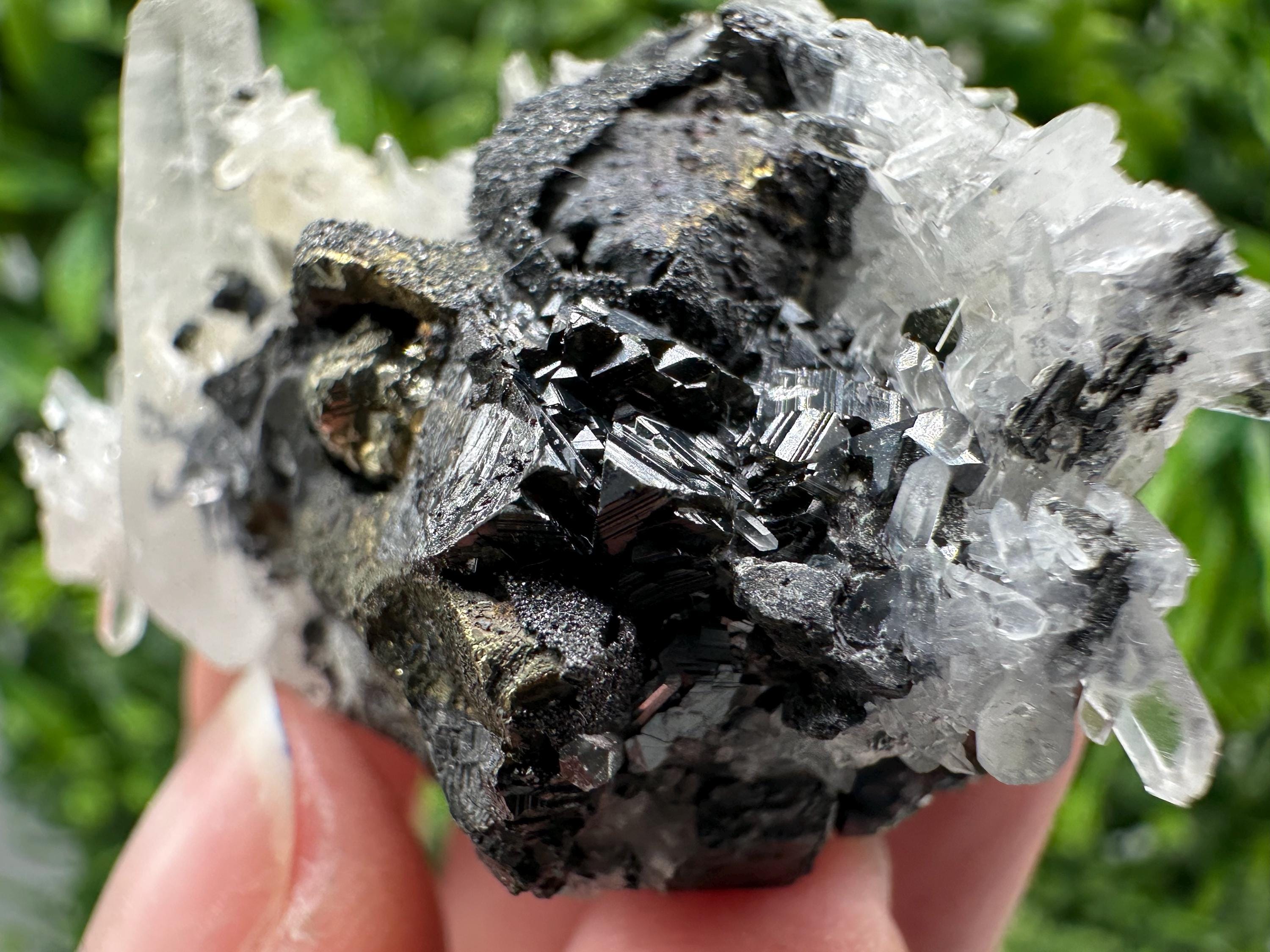 Wonderful Sphalerite Chalcopyrite on  Quartz whit Galena feom 9 th September mine,Bulgaria,natural,collection mineral specimen,gift
