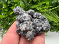 Galena Chalcopyrite Cluster on Calcite Quartz, Bulgaria Mineral Specimen