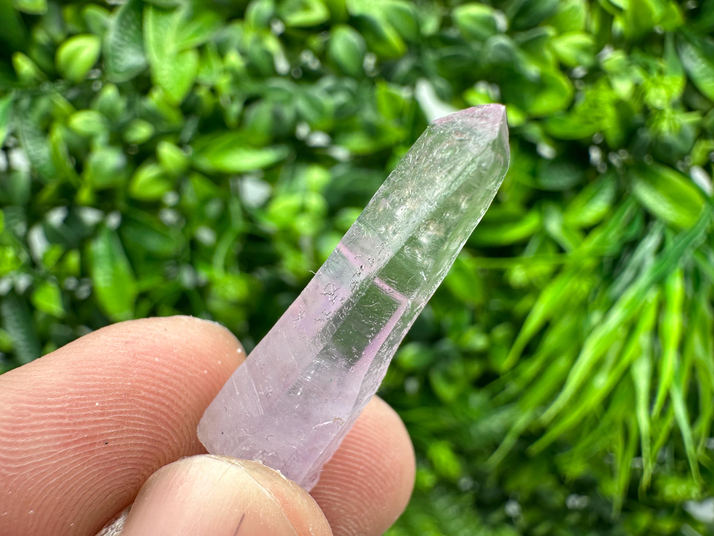 Amethyst Phantom Quartz Crystal: Chalcedony Chlorite Inclusions