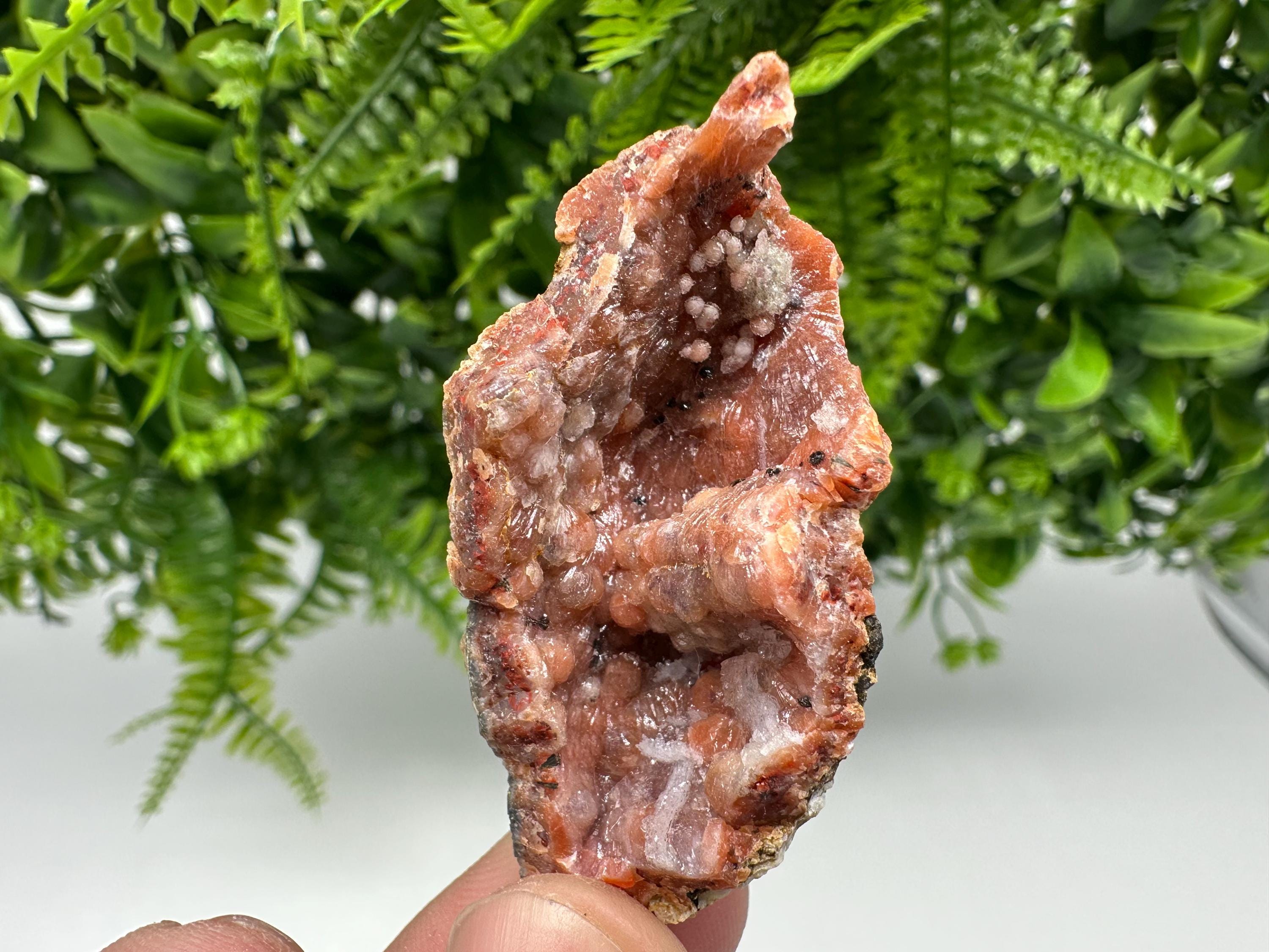 Moroccan Red Chalcedony Crystal Specimen: Rare Mineral Souvenir
