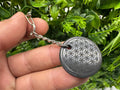 Shungite Keychain: Flower of Life Crystal Pendant, EMF Protection