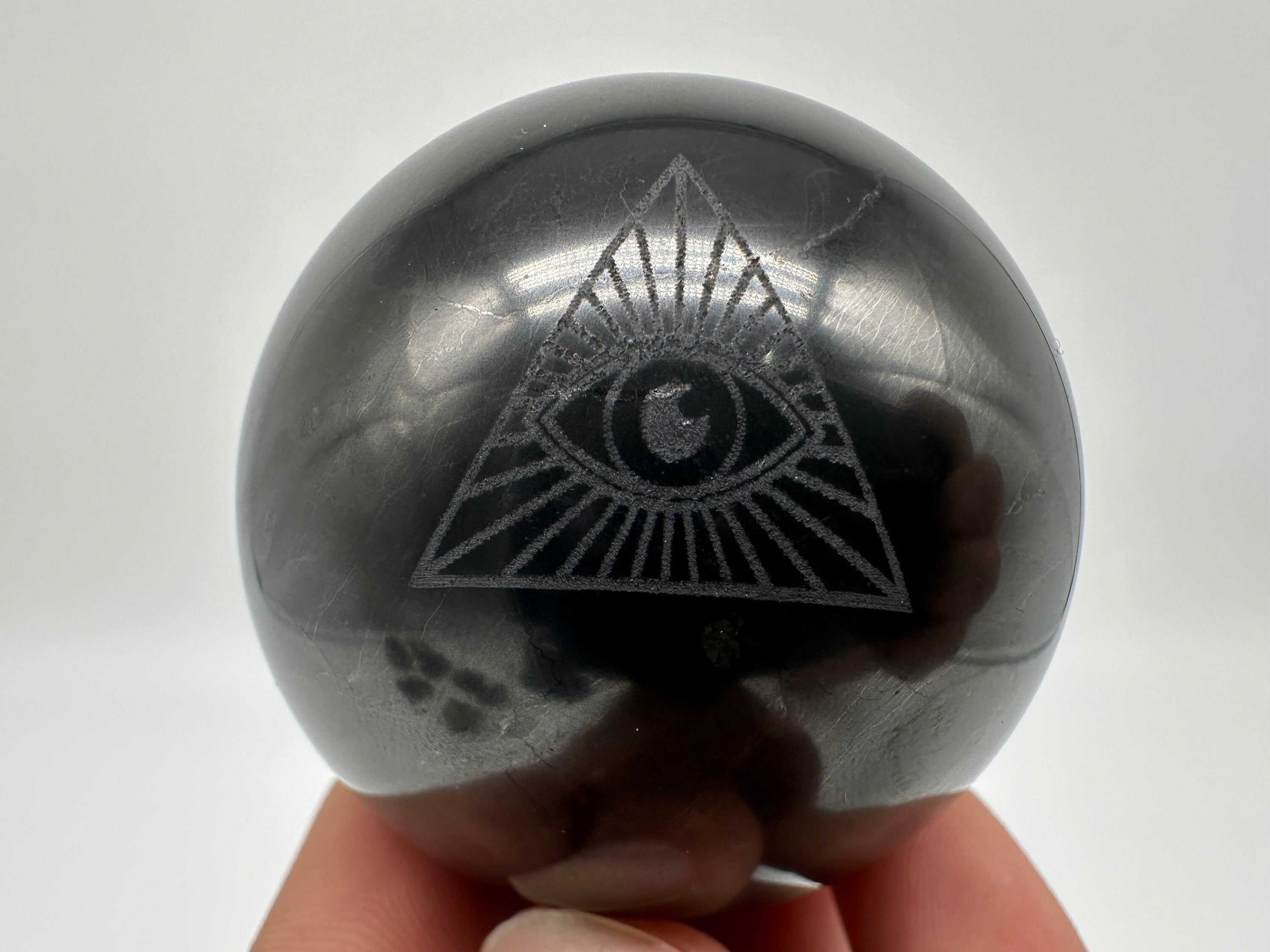 Shungite Sphere 5cm: Polished EMF Protection Crystal