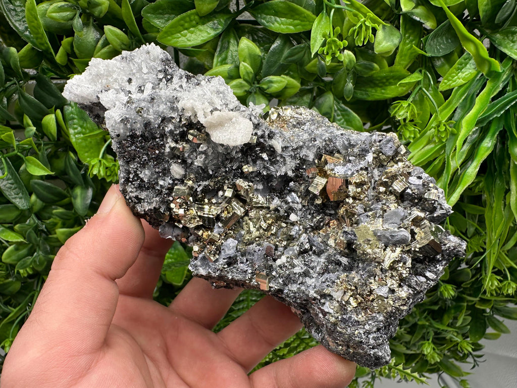 Pyrite Sphalerite Quartz  Mineral Specimen, Krushev dol Mine