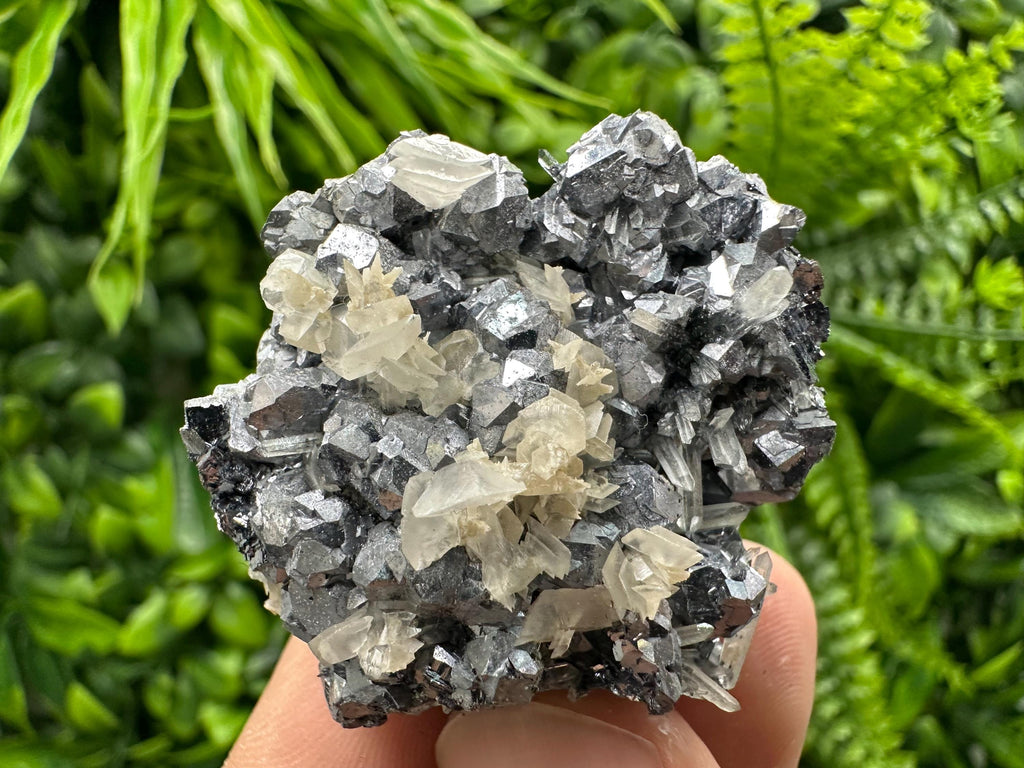 Galena Quartz Calcite Cluster, Bulgaria Mineral Specimen