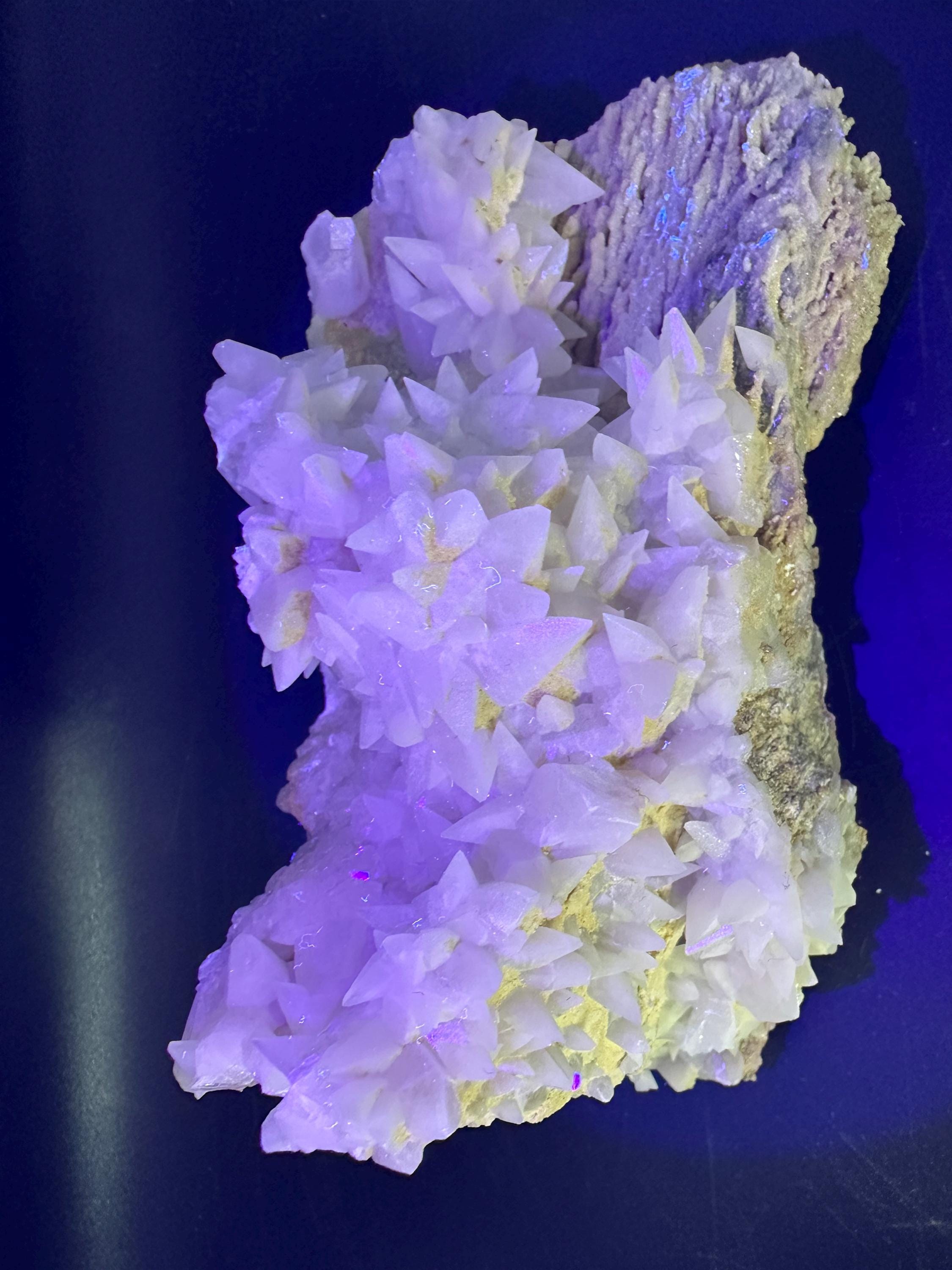 Calcite on Aragonite: Djurcovo Mine, Bulgaria Crystal
