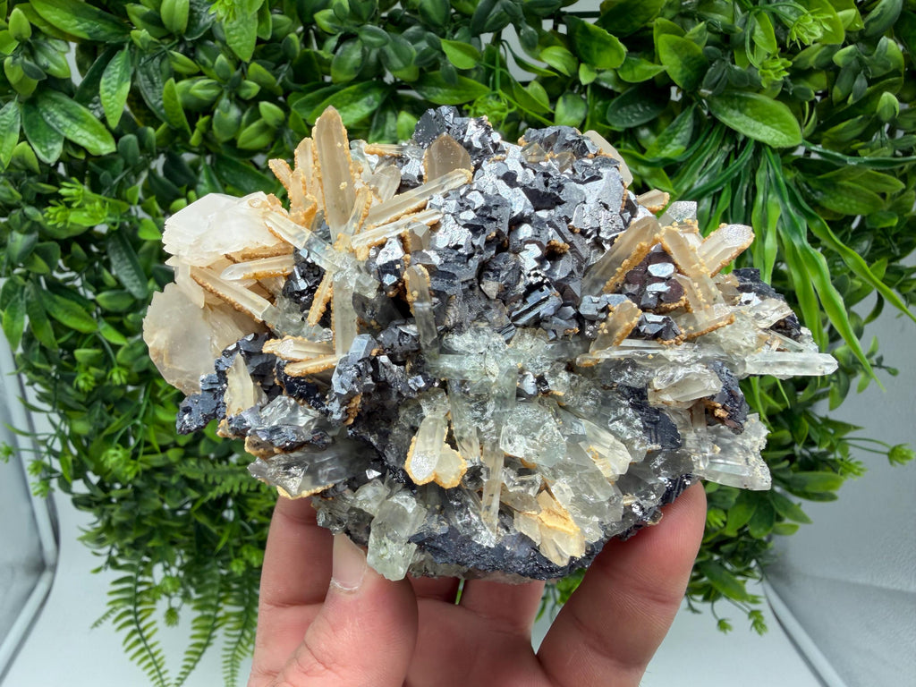 Galena Sphalerite Quartz Calcite Mineral Specimen: Krushev Dol Mine, Bulgaria