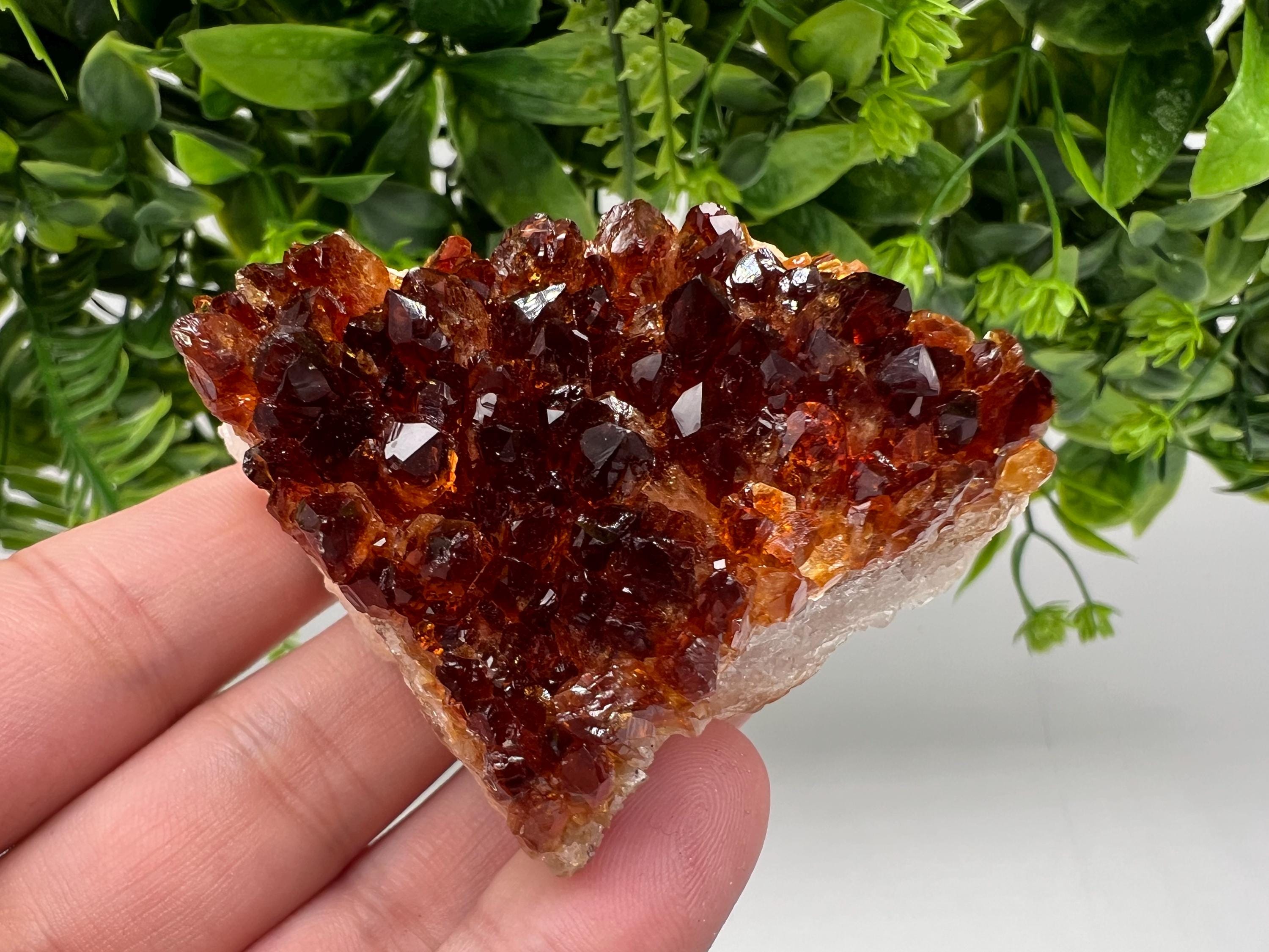 Brazilian Citrine Crystal Cluster, Hematite Inclusions