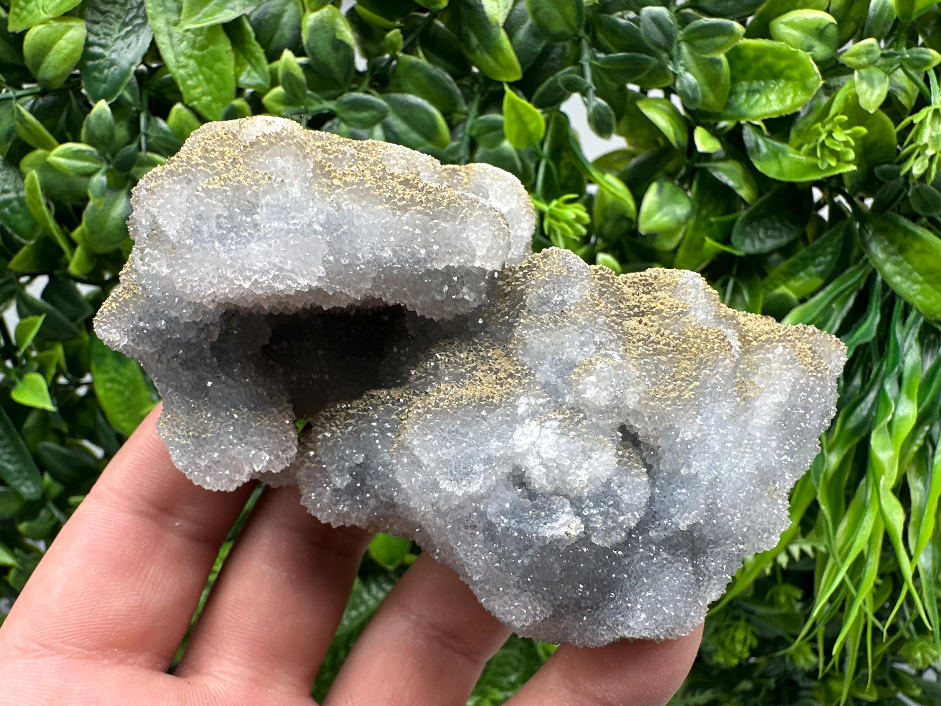 Blue Chalcedony Quartz with Chlorite Inclusions: Krushev Dol Mine Crystal