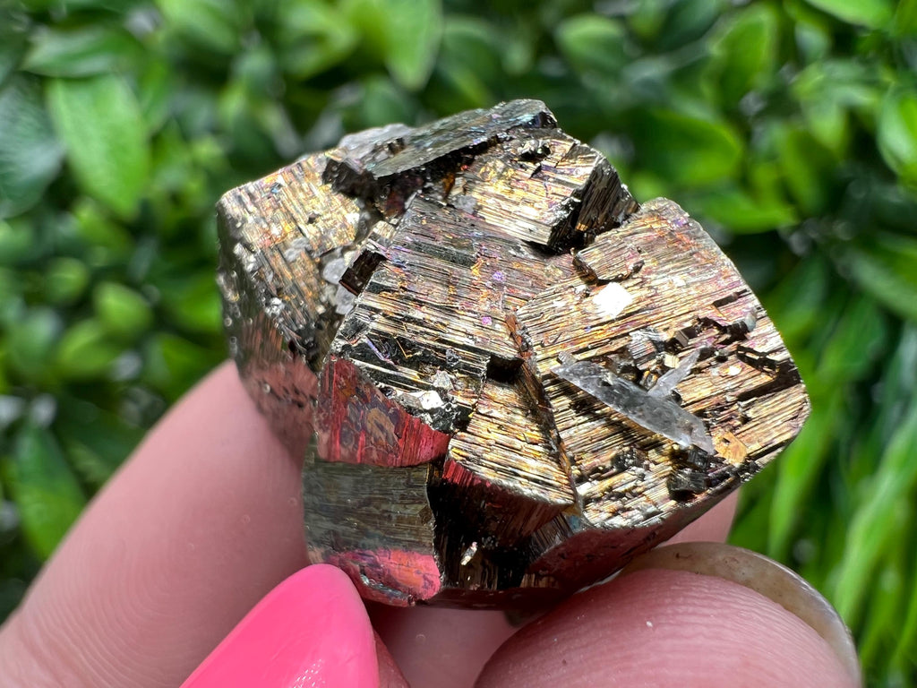 Wonderful Rainbow Pyrite whit Calcite,natural minerals souvenir Crystal,collection stone,rare minerals,home decor,Borieva Bulgaria