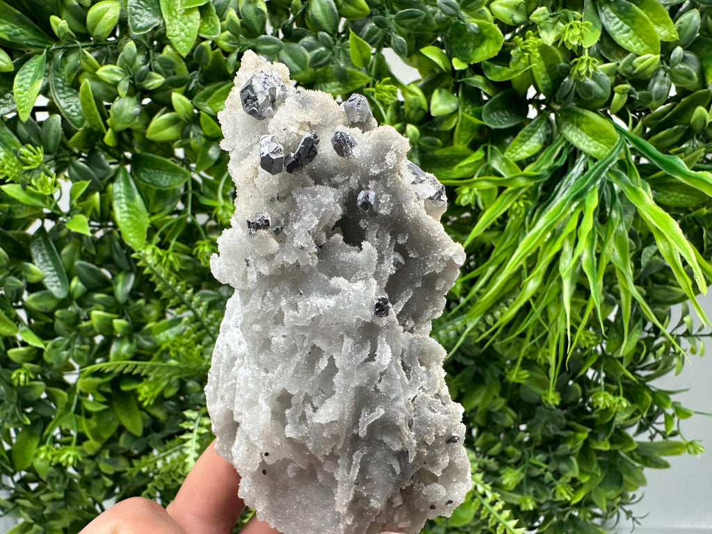 Galena Barite on Chalcedony Mineral Specimen, Bulgaria