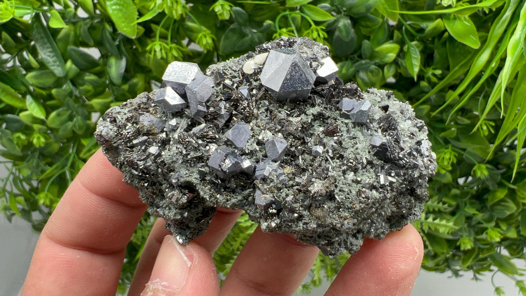 Sphalerite Galena Crystal Cluster with Quartz, Epidote & Chlorite