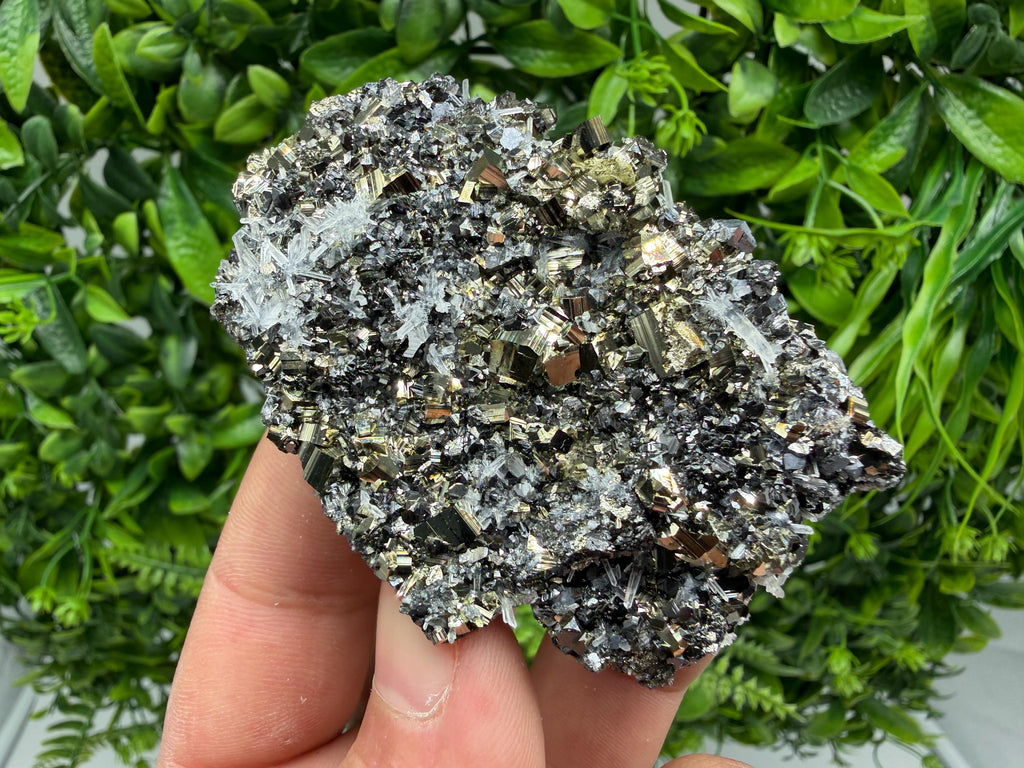 Pyrite Sphalerite Quartz  Mineral Specimen, Krushev dol Mine